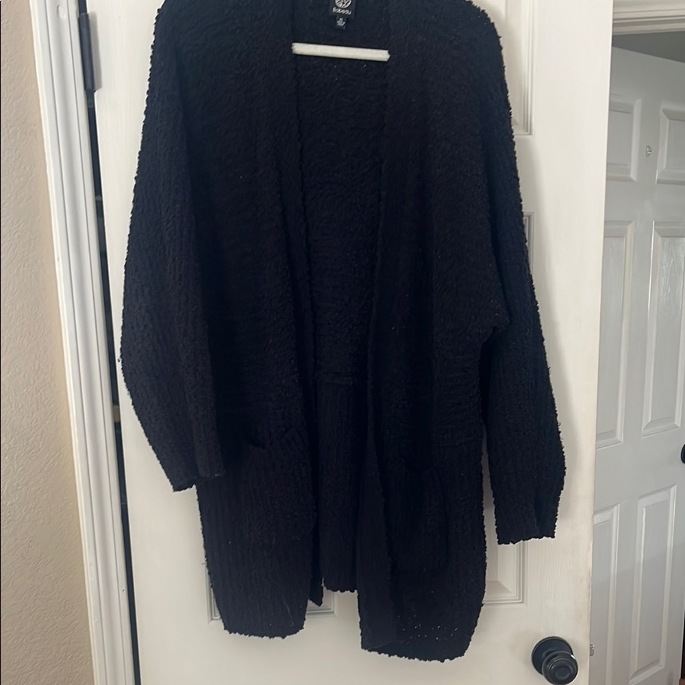 Bobeau Black Cardigan Sweater